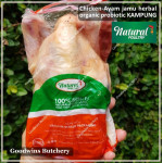 Chicken ayam PROBIOTIC ORGANIC herbal jamu low-fat Natural Poultry frozen WHOLE KAMPUNG (price/pc +/- 800g)